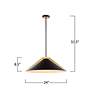 6_Baltic 24" Wide 3-Light Black Pendant With Black Iron Shade more views