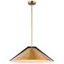 1_Baltic 24" Wide 3-Light Brass Pendant With Brushed Brass Iron Shade