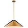 Baltic 24" Wide 3-Light Brass Pendant With Brushed Brass Iron Shade