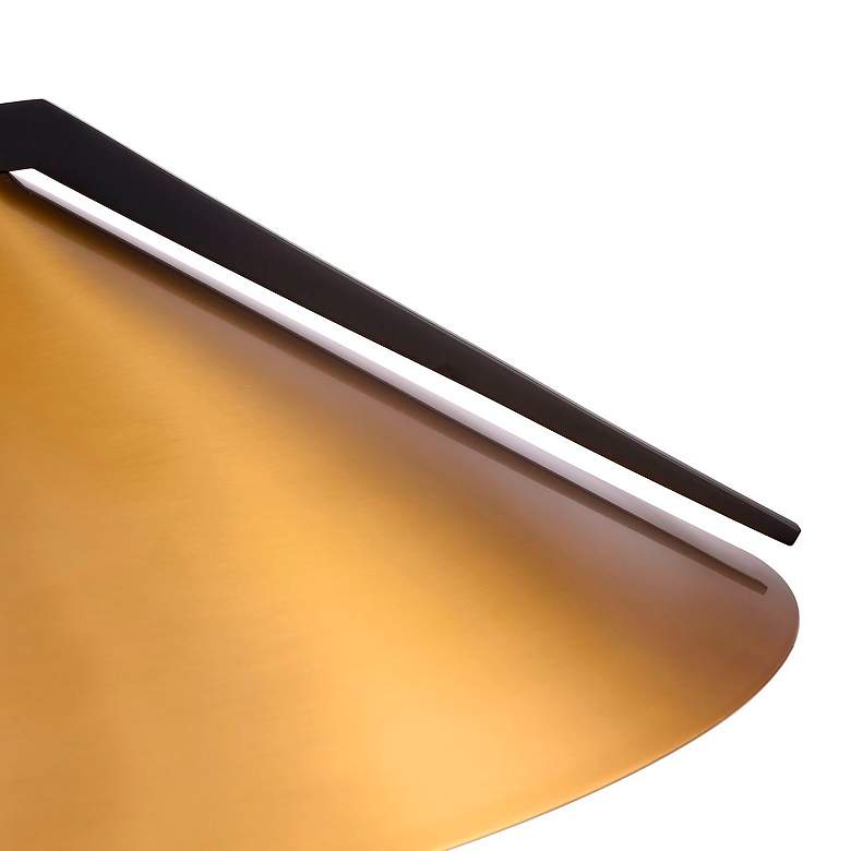 Image 3 Baltic 24" Wide 3-Light Brass Pendant With Brushed Brass Iron Shade more views