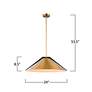 7_Baltic 24" Wide 3-Light Brass Pendant With Brushed Brass Iron Shade more views