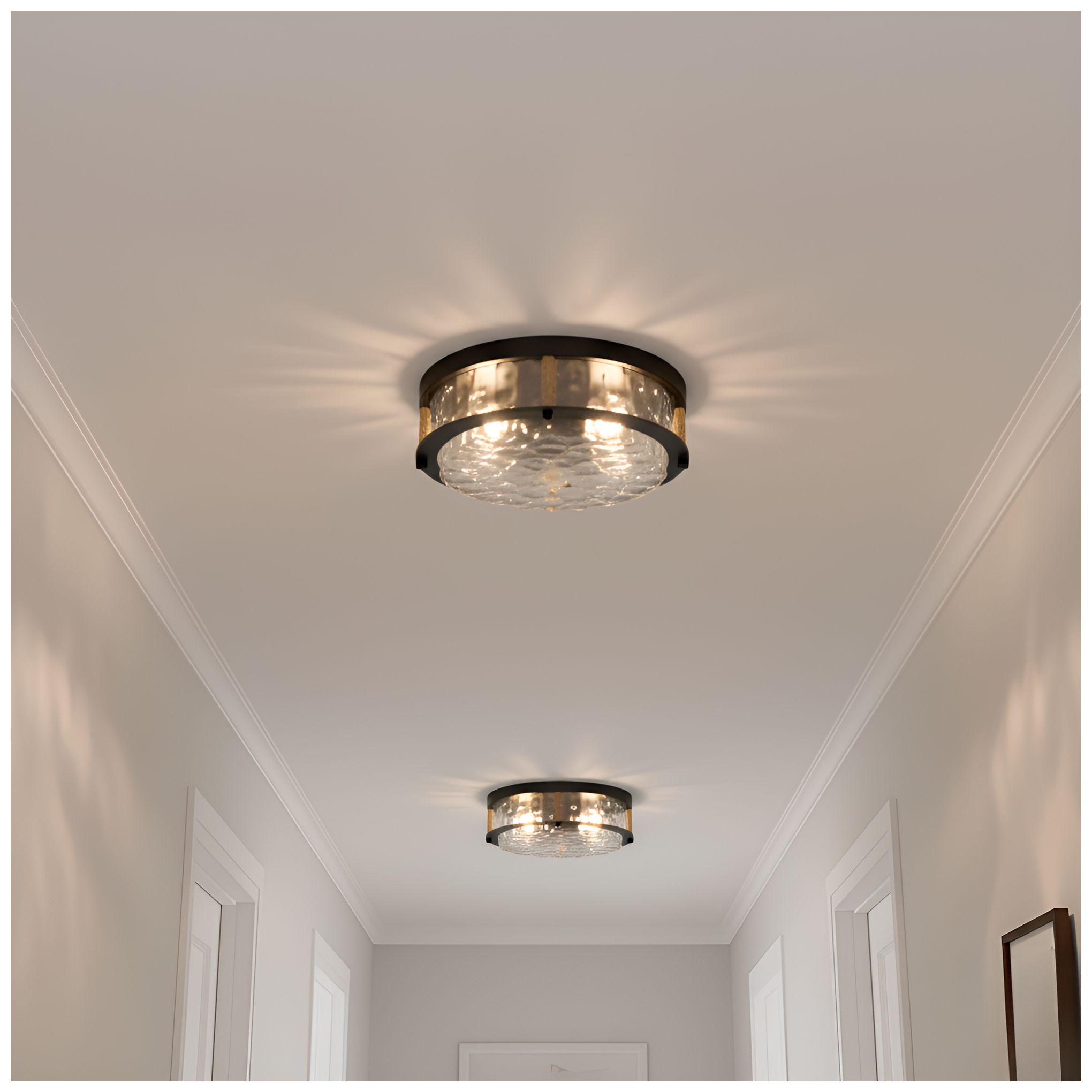 Baltic 3-Light Matte Black Flush Mount