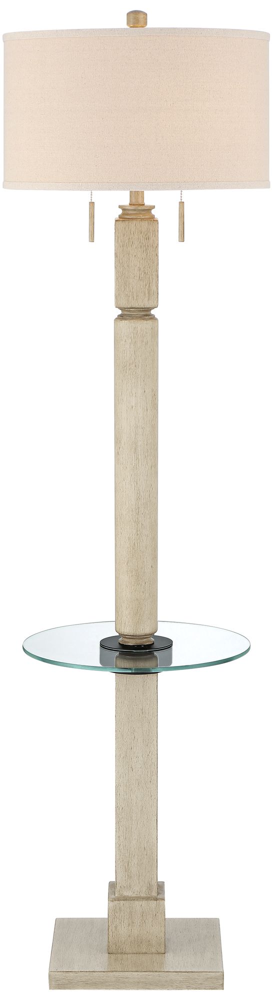 wood floor lamp with tray