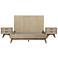 Baly 3 Piece Queen Bedroom Set in Gray Sandblast Solid Acacia Wood