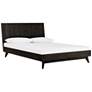 Baly King Platform Bed in Brushed Brown-Gray Solid Acacia Wood