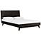 Baly King Platform Bed in Brushed Brown-Gray Solid Acacia Wood