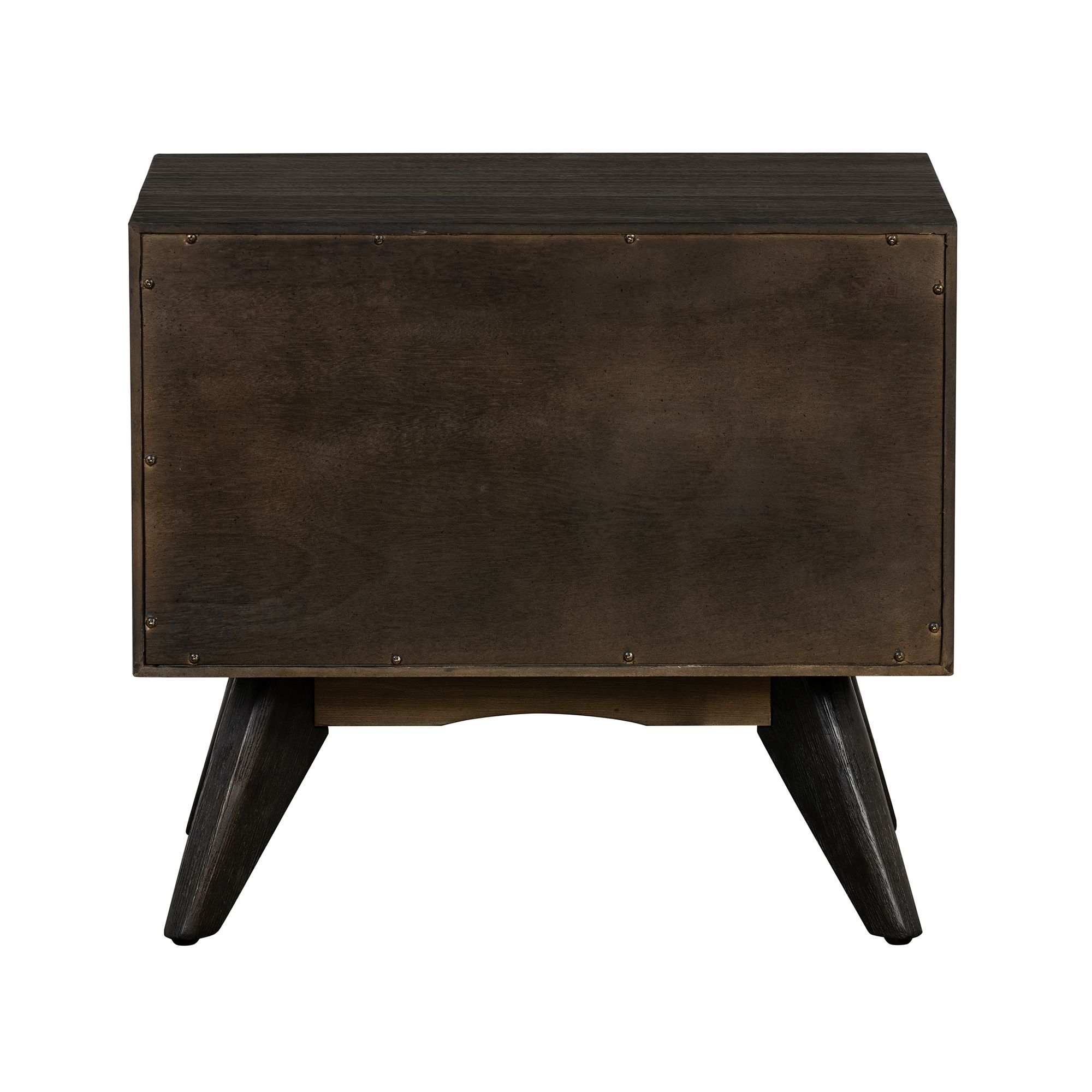Image 6 Baly Mid-Century Nightstand with 2 Drawers in Acacia Wood more views