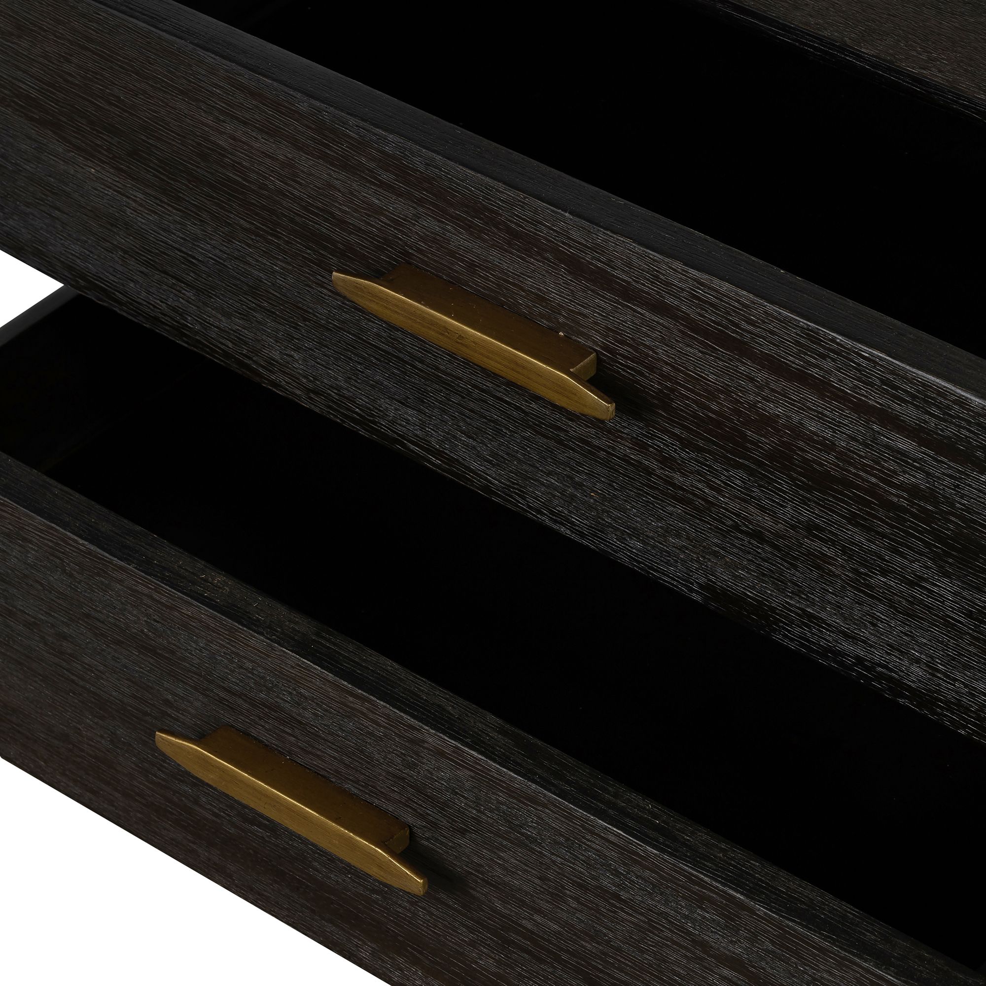 Baly Mid-Century Nightstand with 2 Drawers in Acacia Wood