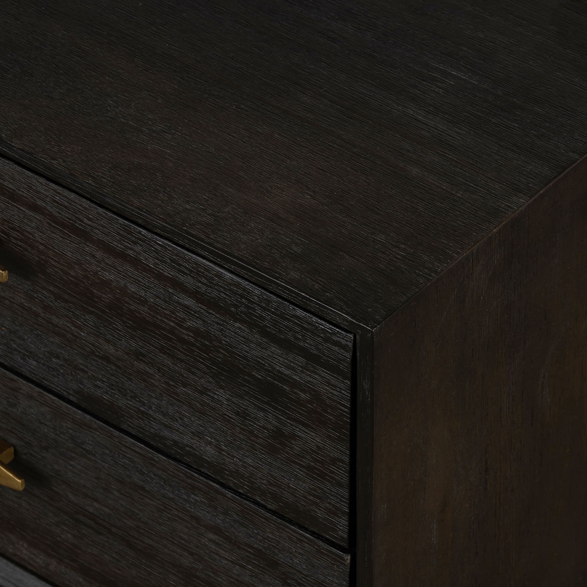 Baly Mid-Century Nightstand with 2 Drawers in Acacia Wood