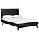 Baly Queen Platform Bed in Brushed Brown-Gray Solid Acacia Wood