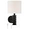 Bamba Plug-In Modern Wall Lamp in Black Gray Wash Finish