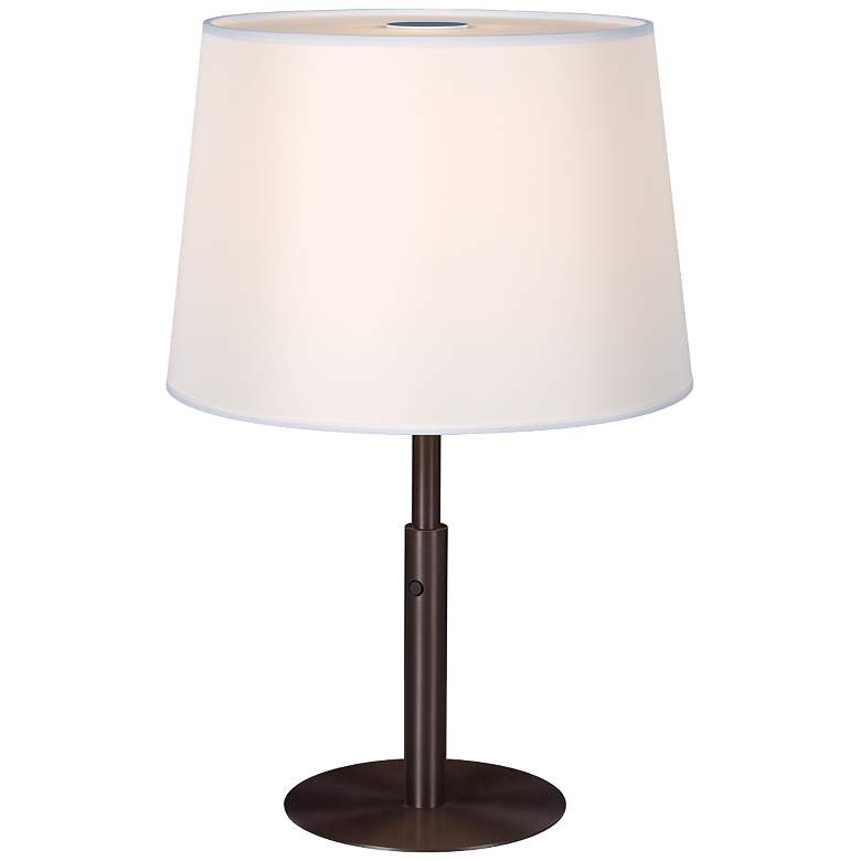 Image 1 Bambi 14.2 inch Deep Taupe/Cream White Table Lamp