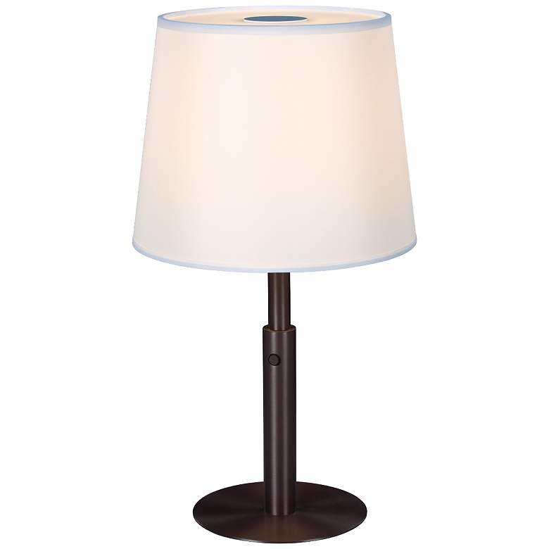 Image 1 Bambi 9.8" Deep Taupe/Cream White Table Lamp