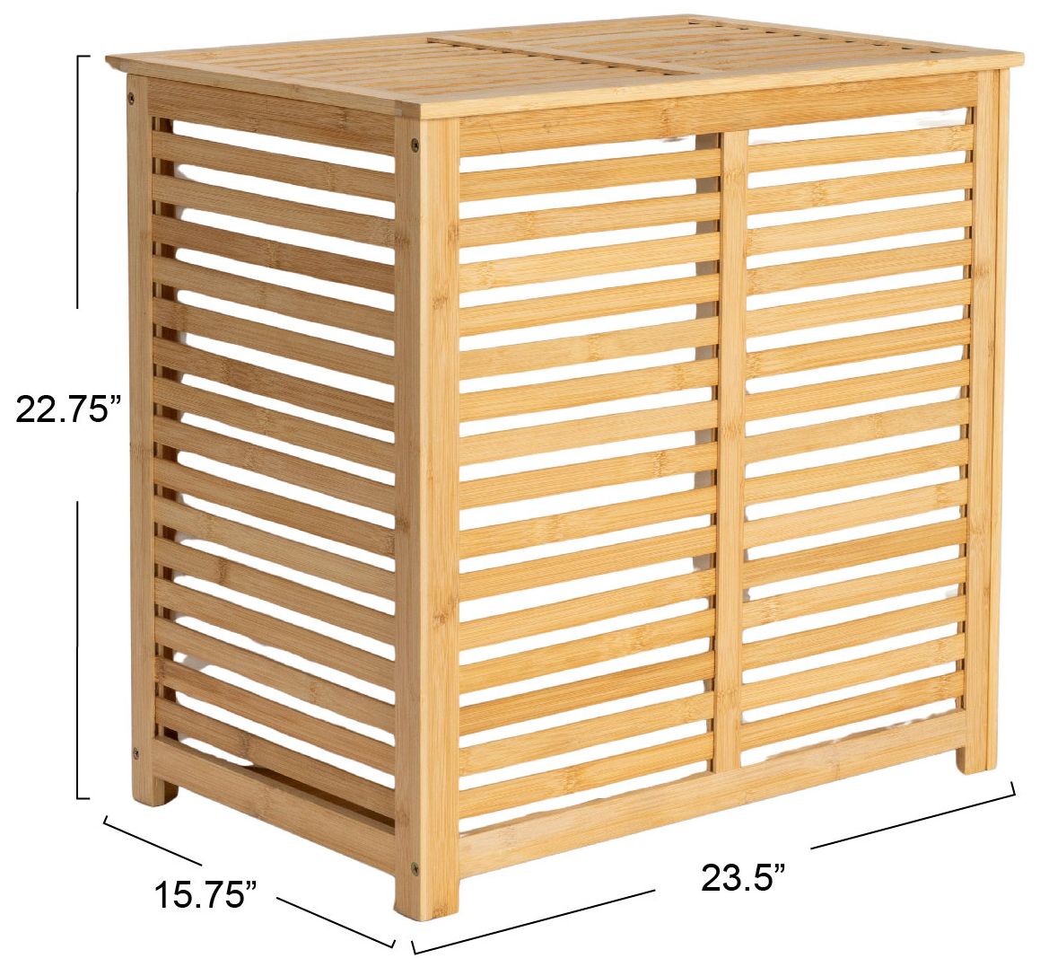 Image 3 Bamboo and Cotton Double Laundry Sorter more views