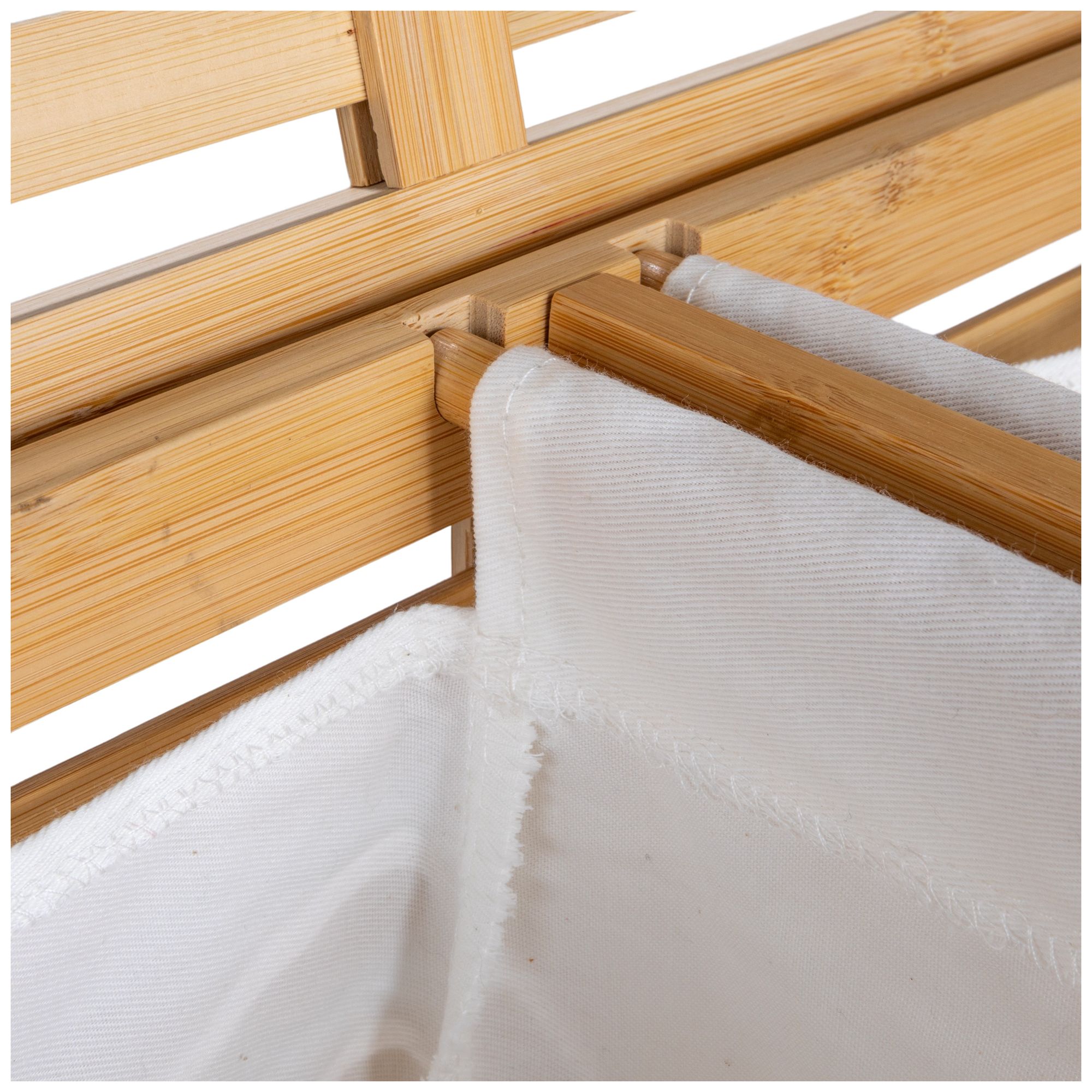 Image 6 Bamboo and Cotton Double Laundry Sorter more views