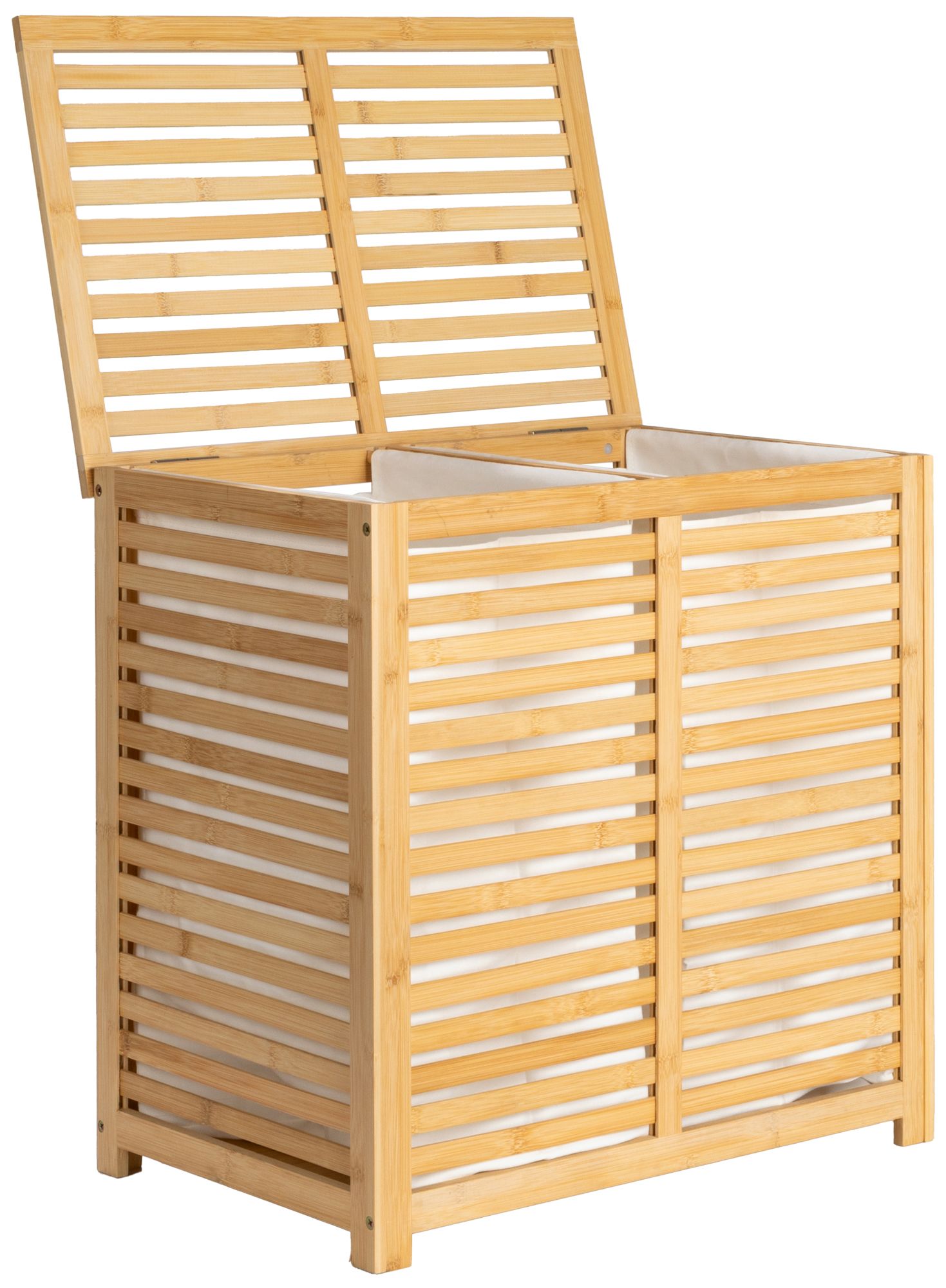 Image 7 Bamboo and Cotton Double Laundry Sorter more views