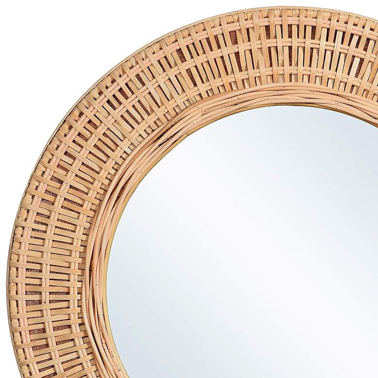 Image 3 Bamboo Breeze 23.62" Wide Wwoven Bamboo Framed Decorative Mirror more views