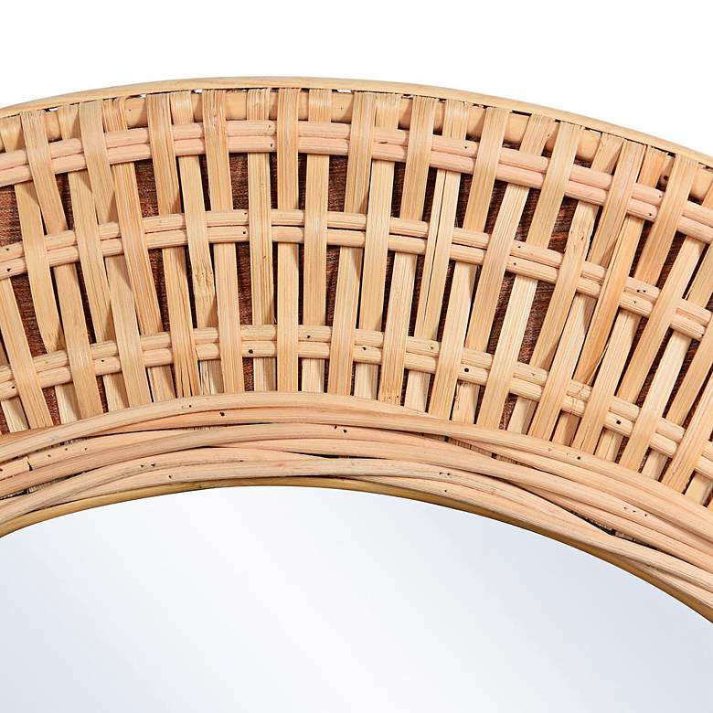 Image 4 Bamboo Breeze Natural Woven 23 1/2" Round Wall Mirror more views