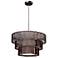 Bamboo Circle Tiered 20" Wide Pendant Chandelier