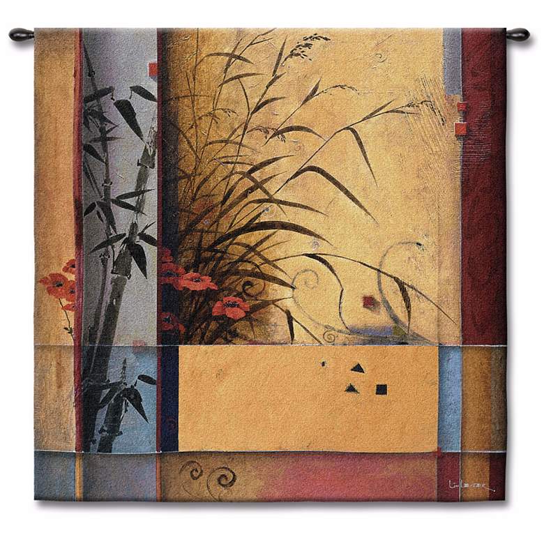 Image 1 Bamboo Garden 53" Square Wall Tapestry