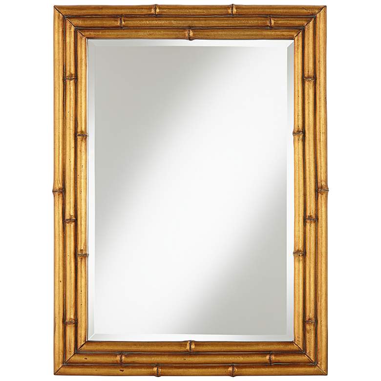 Image 1 Bamboo Golden 24 inch x 32 inch Wall Mirror