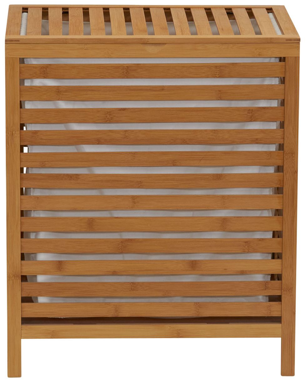 Image 6 Bamboo Laundry Hamper with Natural Cotto more views