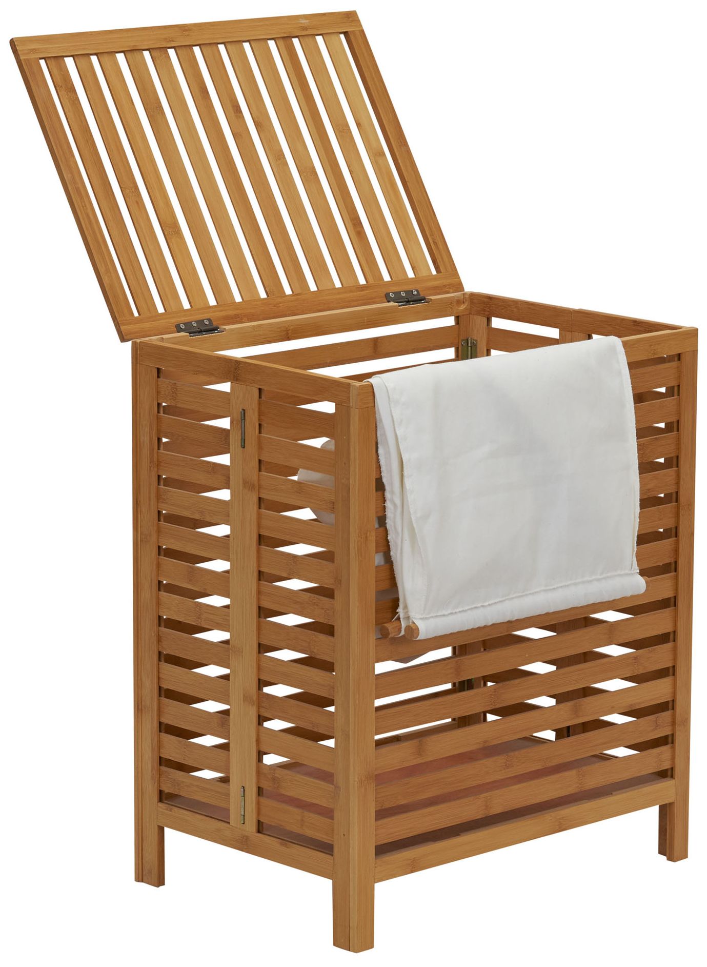 Bamboo Laundry Hamper with Natural Cotto
