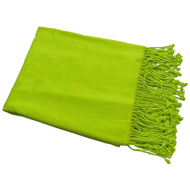 Image 1 Bamboo Luxury Bright Chartreuse Green Throw Blanket