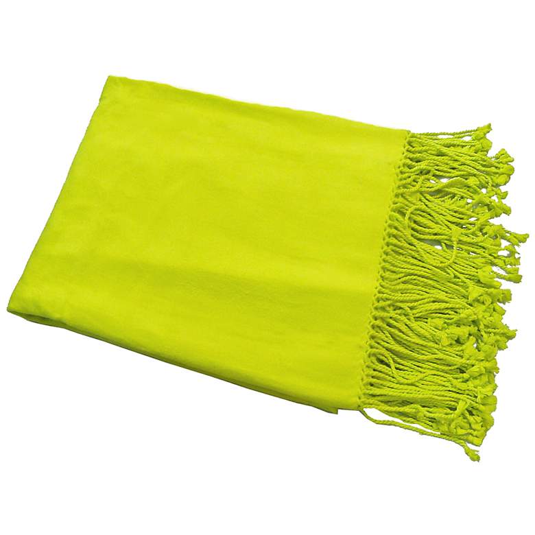 Image 1 Bamboo Luxury Bright Solar Green Throw Blanket