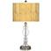Bamboo Mat Giclee Apothecary Clear Glass Table Lamp