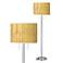 Bamboo Mat Giclee Brushed Nickel Garth Floor Lamp