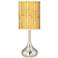 Bamboo Mat Giclee Droplet Table Lamp