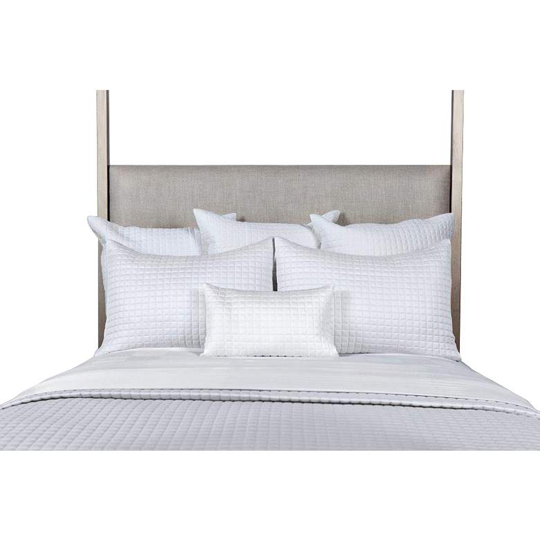 Image 1 Bamboo Quilted White Queen Coverlet