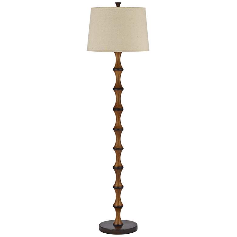 Image 1 Bamboo with Hardback Shade Floor Lamp