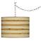 Bamboo Wrap 13 1/2" Wide Plug-In Swag Pendant