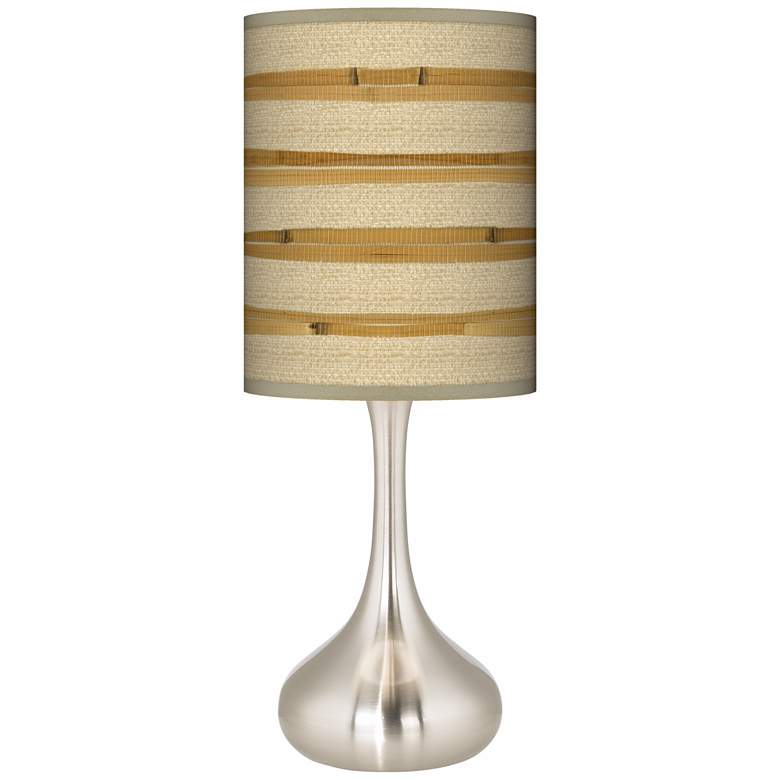 Image 2 Bamboo Wrap Giclee Modern Coastal Droplet Table Lamp