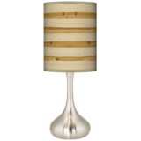 Bamboo Wrap Giclee Modern Coastal Droplet Table Lamp