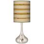 Bamboo Wrap Giclee Modern Coastal Droplet Table Lamp