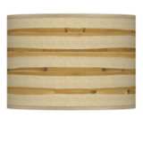 Bamboo Wrap Giclee Tropical Coastal Drum Shade 13.5x13.5x10 (Spider)