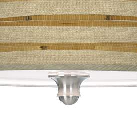 Image3 of Bamboo Wrap Tapered Drum Giclee Ceiling Light more views