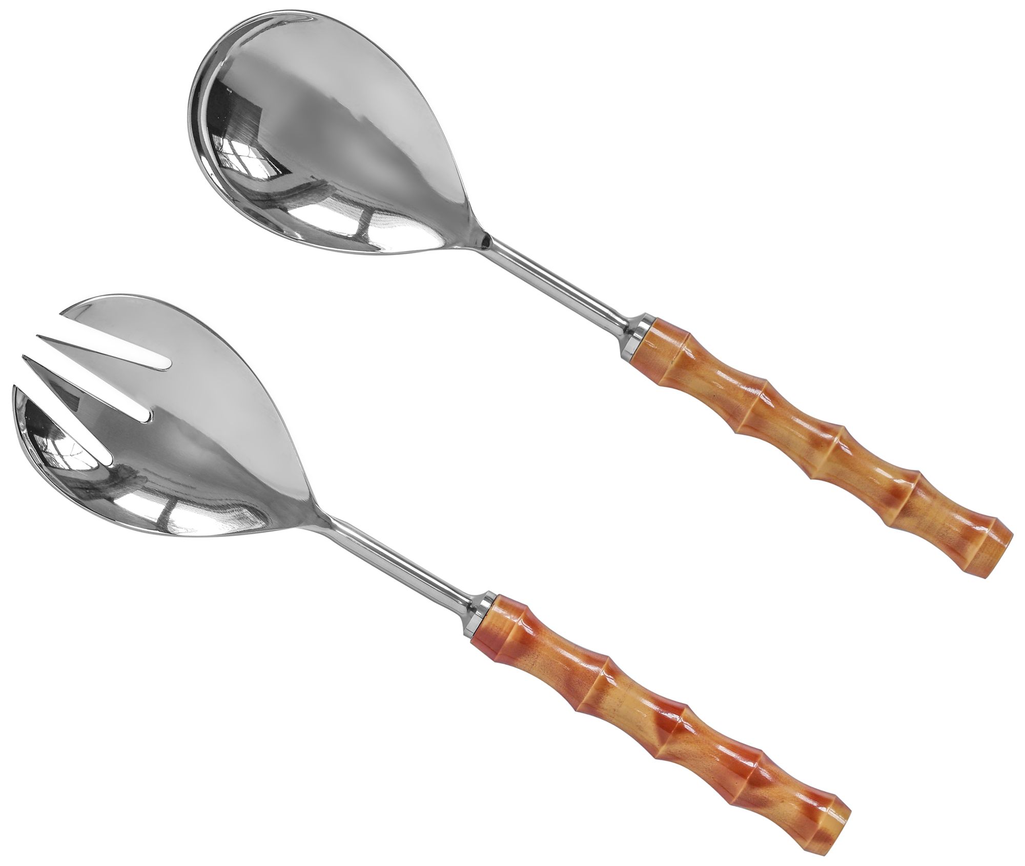 Image 3 Bamboozled Stainless Steel Salad Serving Spoons - Set of 2 more views