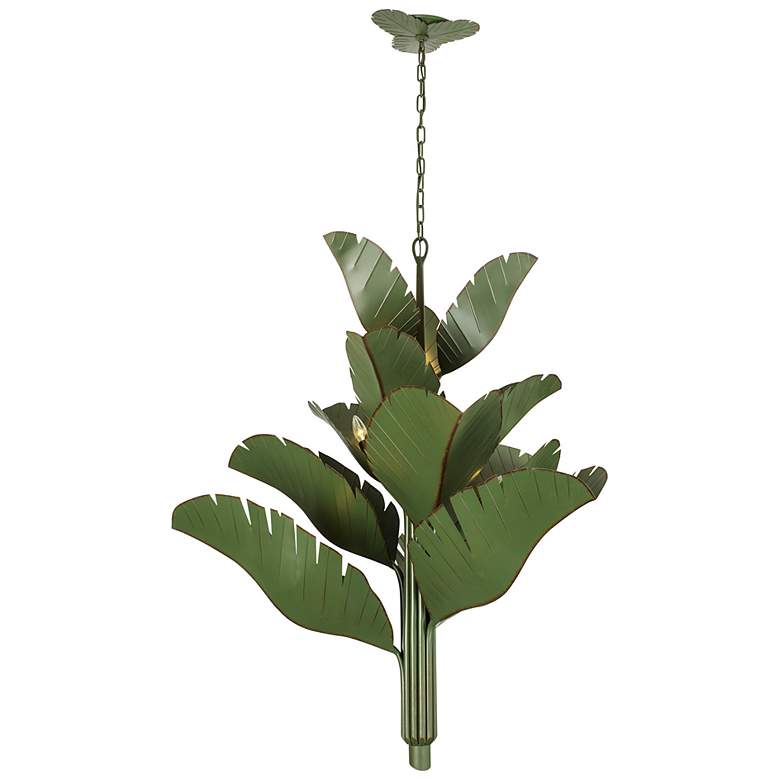 Image 1 Banana Leaf 12-Lt Chandelier - Banana Leaf