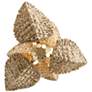 3_Banana Leaf 6-Lt Chandelier - French Gold/Natural Seagrass more views