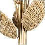 4_Banana Leaf 6-Lt Chandelier - French Gold/Natural Seagrass more views