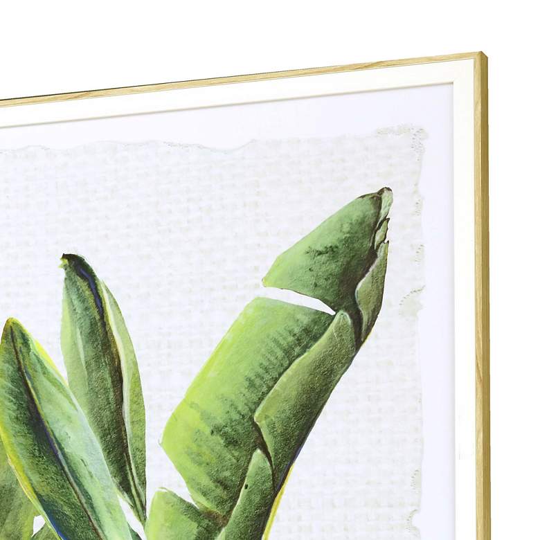 Image 3 Banana Leaves 32 inch High 2-Piece Giclee Framed Wall Art Set more views