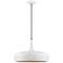 Banbury 1 Light White Pendant with Antique Brass Accents