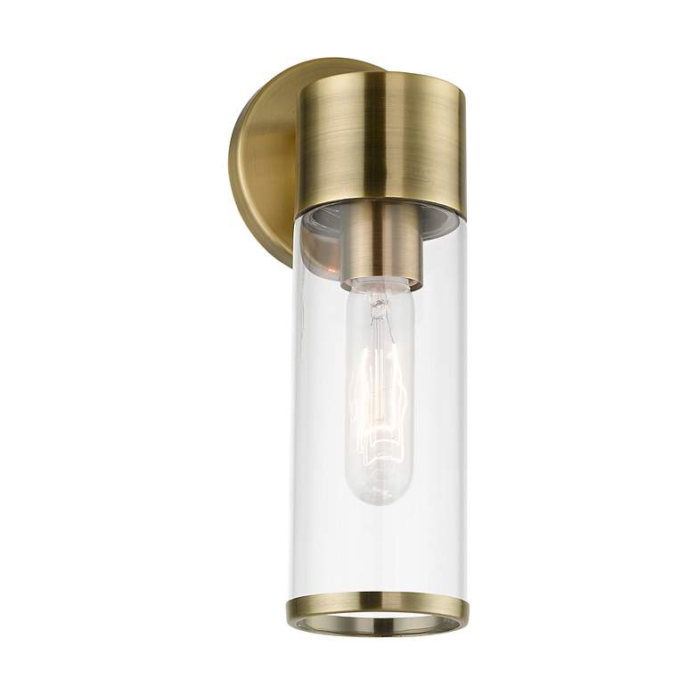 Image 3 Banca 1 Light Antique Brass ADA Single Sconce more views