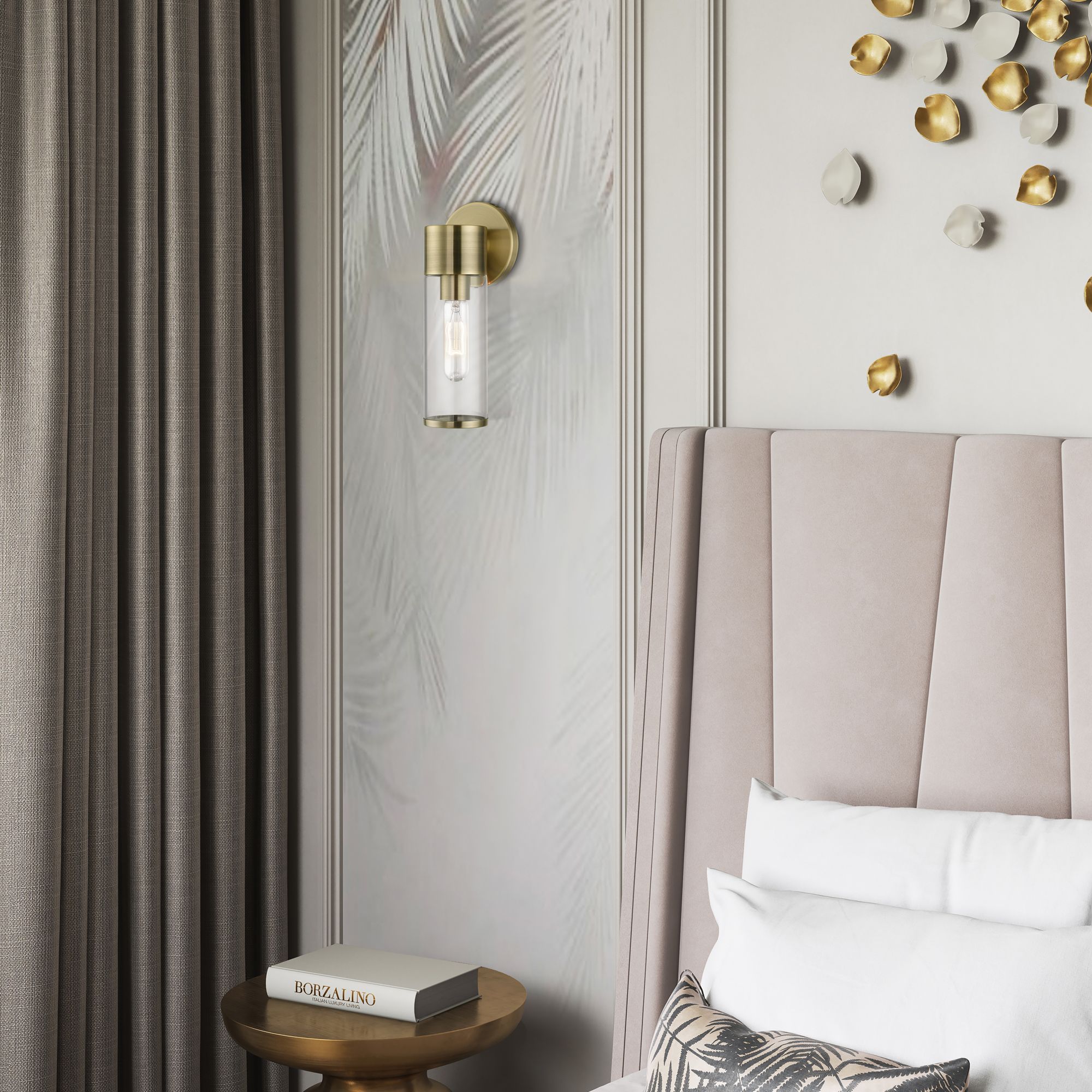 Banca 1 Light Antique Brass ADA Single Sconce