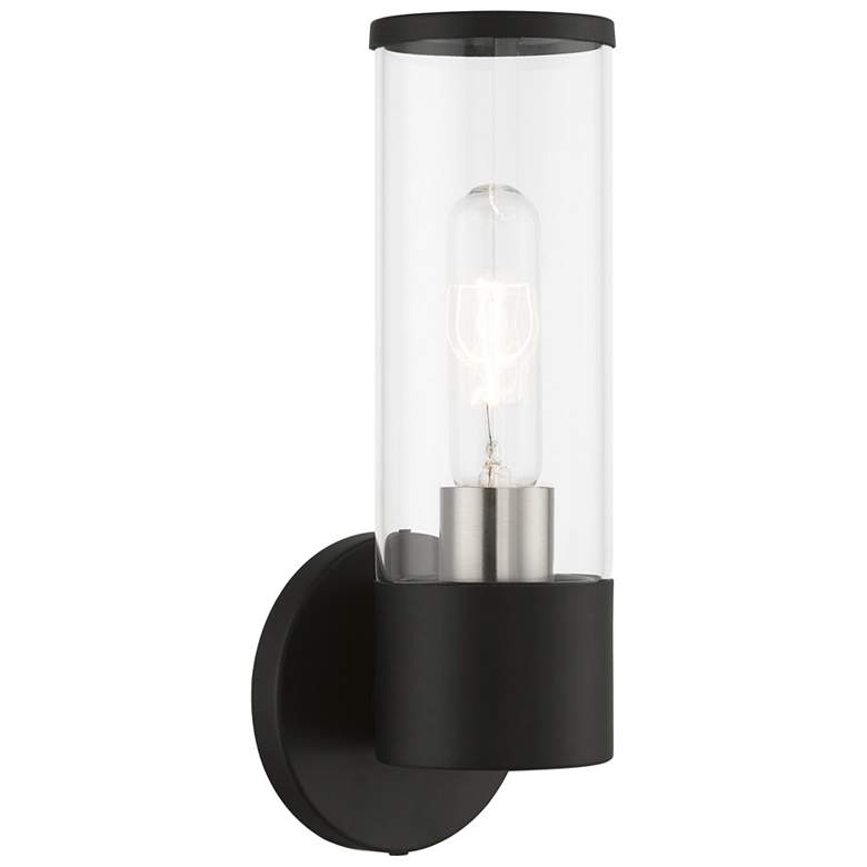 Image 1 Banca 1 Light Black with Brushed Nickel Accent ADA Single Sconce