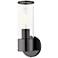 Banca 11 1/4" High Black Chrome Wall Sconce
